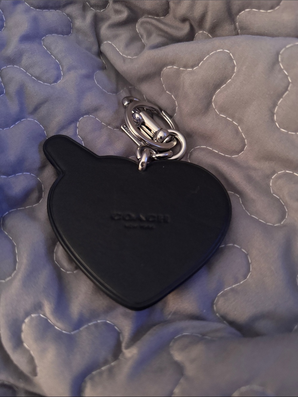 Coach Silver Logo Tag Keychain - Picture 2 of 4